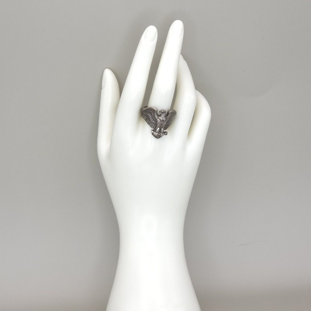 Navajo Sterling Silver 3D Large Bald Eagle Band Ring Sz‎ 11.75 12g Patriotic 925 - Picture 4 of 16